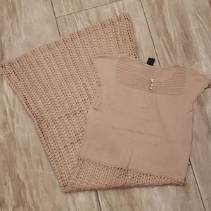 Knit and crochet maxi dress